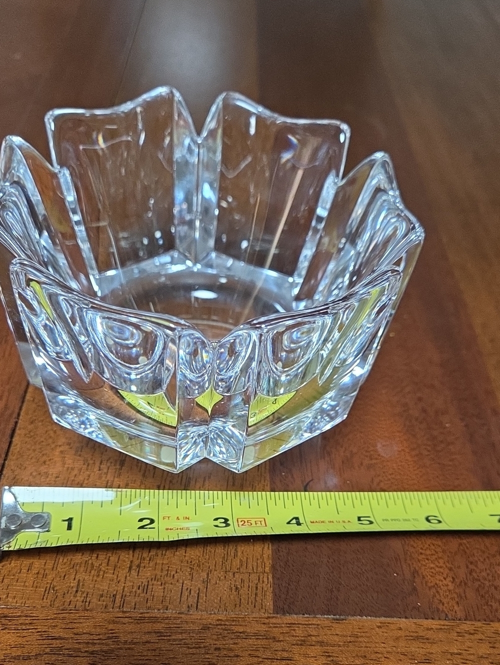 Orrefors Kosta Boda Clear Crystal Star-Edge Bowl